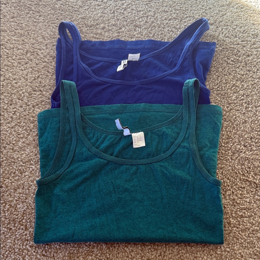 H&M Divided: Blue and Teal Tank Tops Set / Bundle Size XS